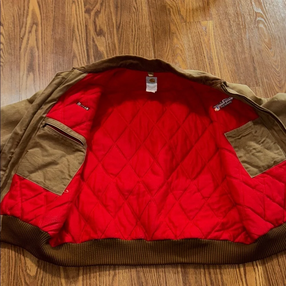 Vintage‎ Carhart J13 BRN Santa Fe Jacket Sandstone Quilted Flannel Lined XXL